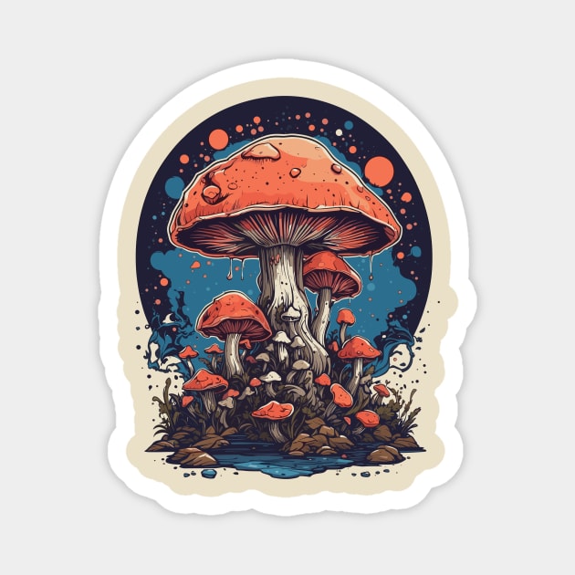 Mushroom Kingdom Art Magnet by Nerdlight Shop