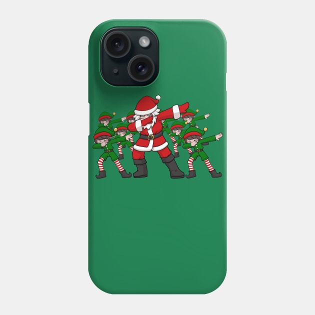 Kids Apparel Santa And Elves Dancing The Dabbing Dance Phone Case by TonTomDesignz