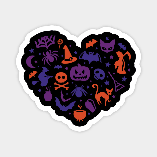 Halloween Heart Magnet by Imaginariux