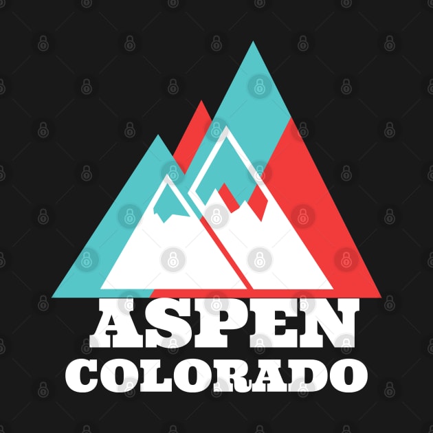 Aspen Colorado Vintage Mountain Travel by cricky