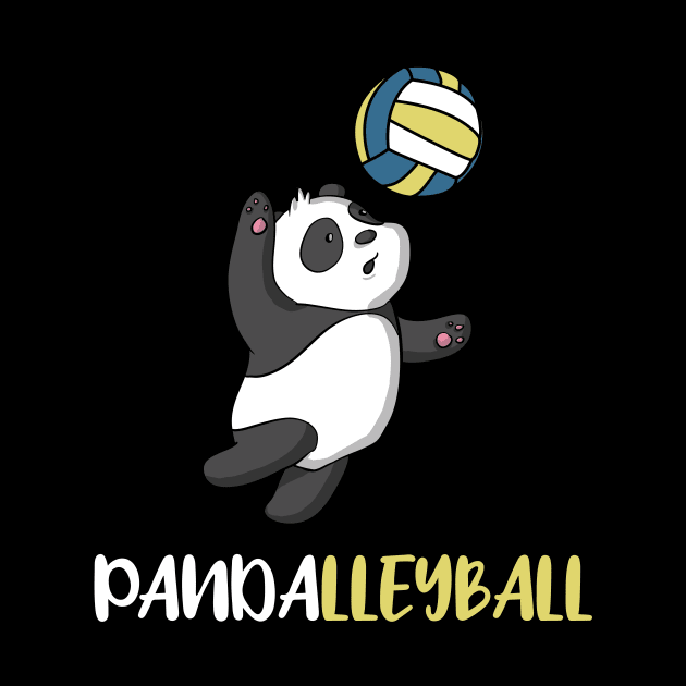 Cute Panda Playing Volleyball Girls Boys Teens Gift by Freid