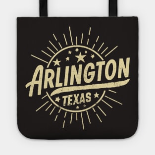 Arlington city, texas, vintage retro design Tote