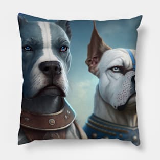 American Hairless Terrier and American Bulldog Pillow