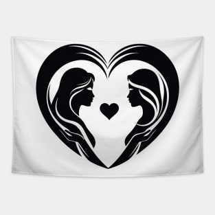 Lesbian Love Spark - I Love My Valentine Tapestry