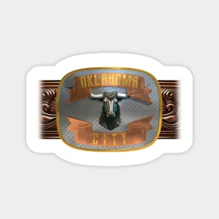 Oklahoma City, Oklahoma Western/Cowboy Belt Buckle Magnet