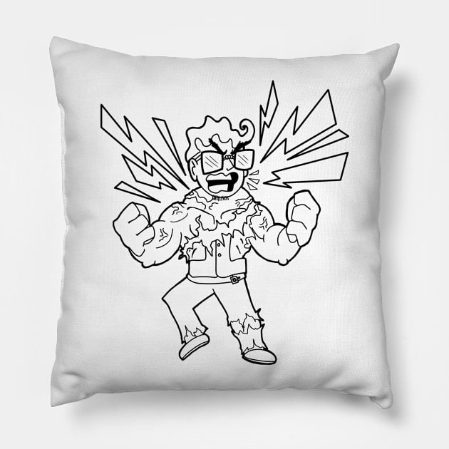 Rage Nerd! Pillow by paintchips