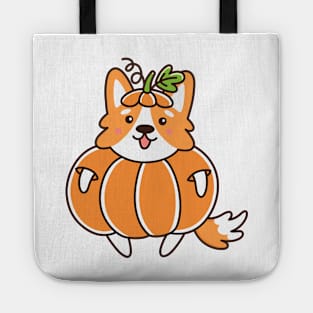 Cute corgi dog - pumpkin Tote