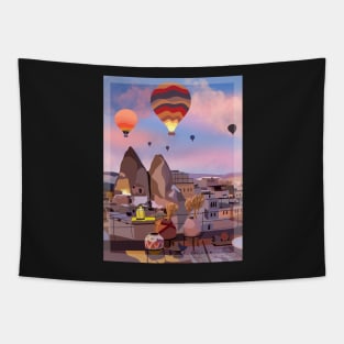 Cappadocia Air Balloons Turkey Wall Art Tapestry