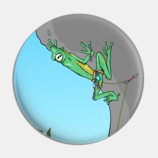 Funny Frog Rock Climbing Pin