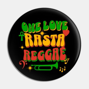 One Love Rasta Reggae Pin