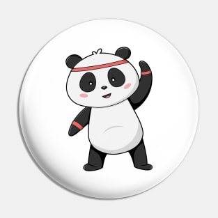 Panda at Fitness with Headband & Sweatband Pin