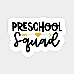 Preschool Squad Funny Back to School Kids Magnet