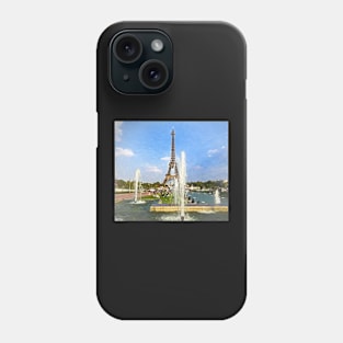 The Eiffel Tower and Fountains Phone Case