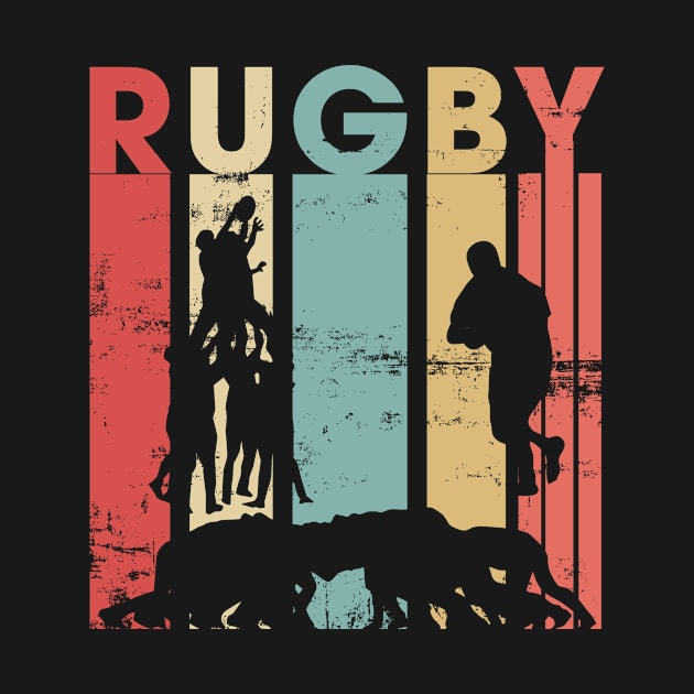 Vintage 70's Style Rugby by paola.illustrations