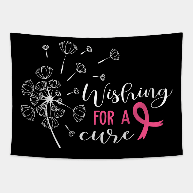 Wishing For A Cure Breast Cancer Tapestry by kimmieshops