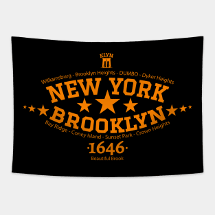 New York Brooklyn, Brooklyn Schriftzug, Brooklyn college style Logo Tapestry