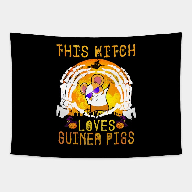 This Witch Loves Guinea Pigs Halloween (139) Tapestry by Berniesx