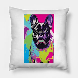 Retro Frenchie Art Pillow