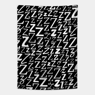 Z - Typography (White) Tapestry