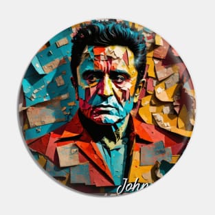 Johnny Cash // Paper Art Pin