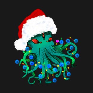 Santa Cthulhu with lights T-Shirt