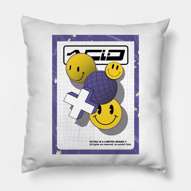 Acid design #6 Pillow by Green Dreads