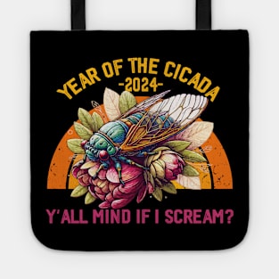 Retro Entomology Year Of The Cicada 2024 Brood Cicada Lover Tote