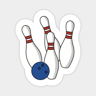 Bowling Ball and Pins Magnet