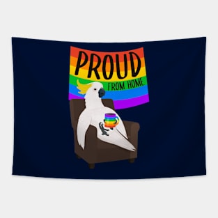 Proud from home gay cockatoo Tapestry