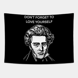 SOREN KIERKEGAARD quote .2 - ink portrait Tapestry