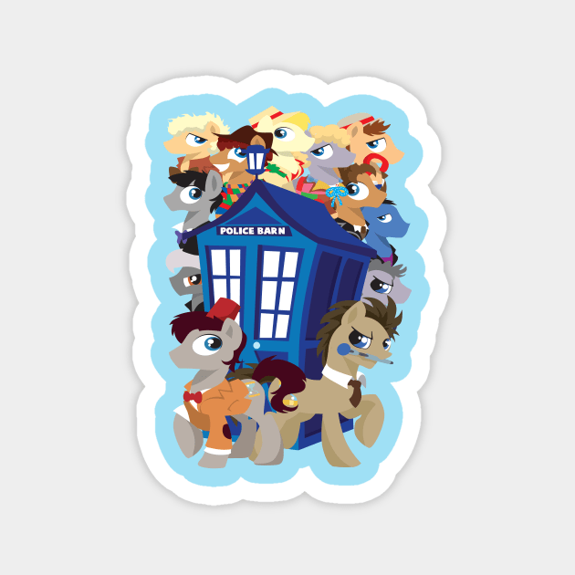 Dr Whooves Group Magnet by CuddleswithCatsArt