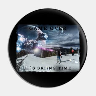 skiing time Pin