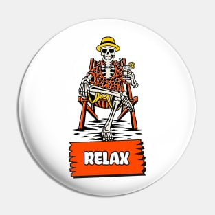 Relax Skeleton Pin