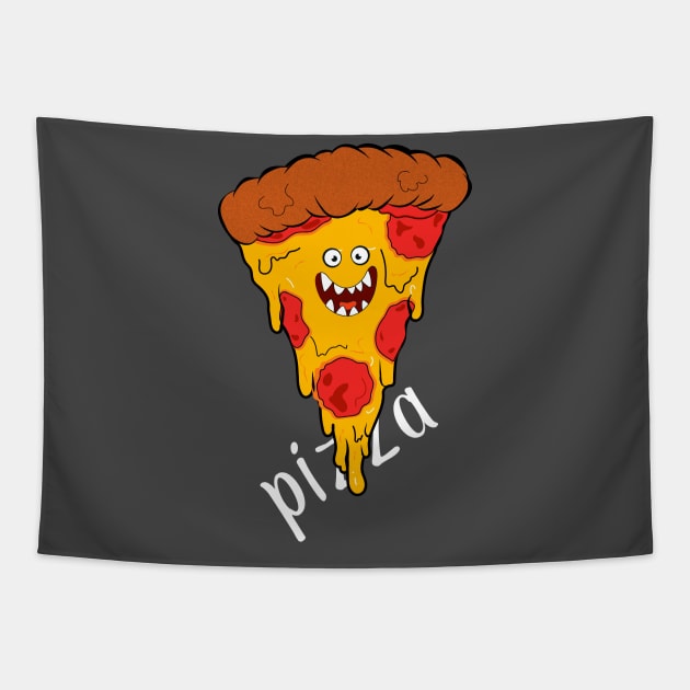 Pizza T-shirt Tapestry by SheMayKeL