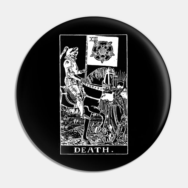 DEATH Tarot Card vintage retro illustration gothic Pin by AltrusianGrace