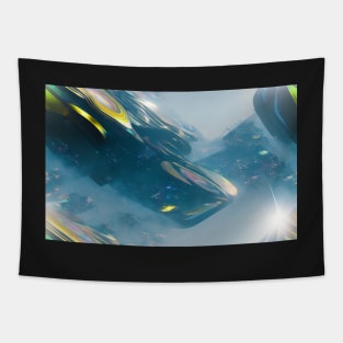 Seamless Holographic Texture VI Tapestry