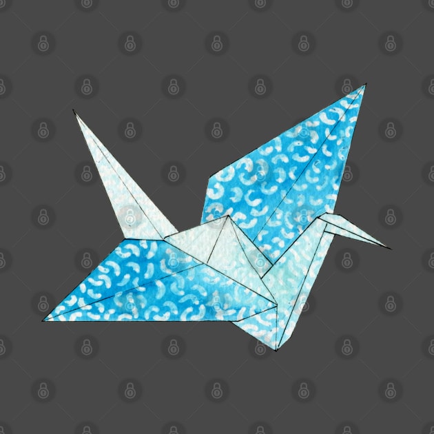 Watercolor Paper Crane by atangledkite