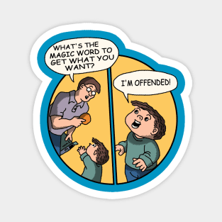 I'm Offended Magic word logo design Magnet