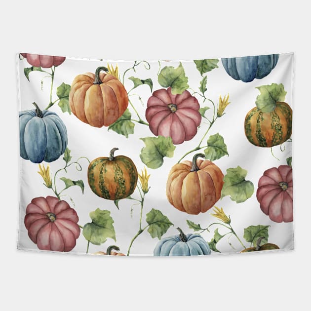 PUMPKINS WATERCOLOR Tapestry by MagicDreams