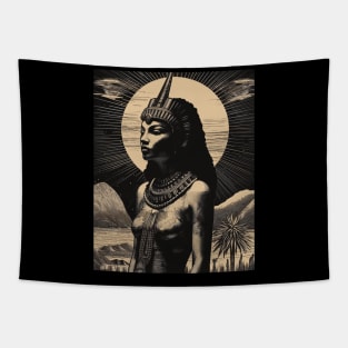 Egyptian Goddess Hathor Illustration Tapestry