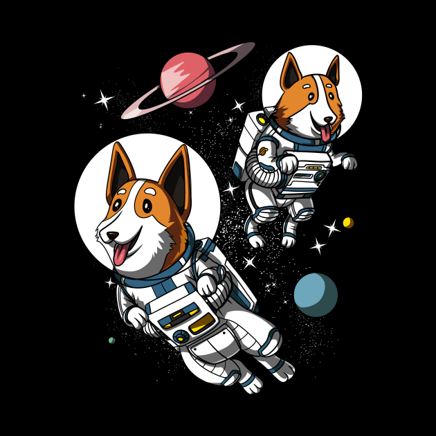 Corgi Dog Space Astronaut by underheaven