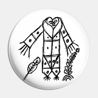 Dark and Gritty Grand Bois Voodoo Veve Sigil Symbol Pin