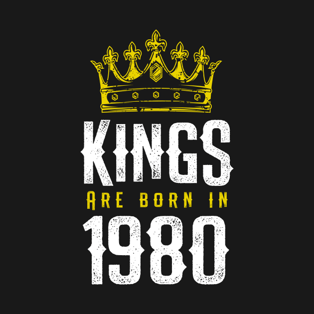 kings are born 1980 birthday quote crown king birthday party gift by thepersianshop