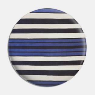 Blue Black White Striping Pin