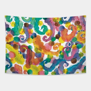 Watercolor Abstract Pattern Tapestry