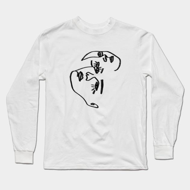 Abstract Faces Abstract Art Long Sleeve T Shirt Teepublic