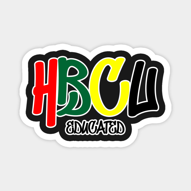 HBCU Educated Graffiti Design Magnet by OTM Sports & Graphics