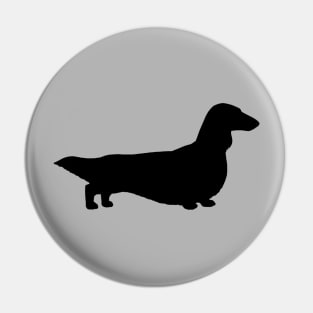 Long Haired Dachshund | Wiener Dog Silhouette Pin