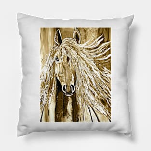 Wild Horse Abstract Pillow