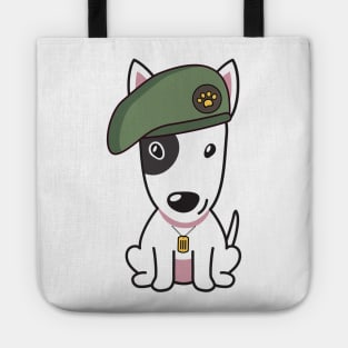 Green Beret Bull Terrier Tote